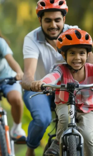 parents-teaching-their-child-ride-bicycle